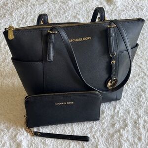Michael Kors Black Tote with Wallet
